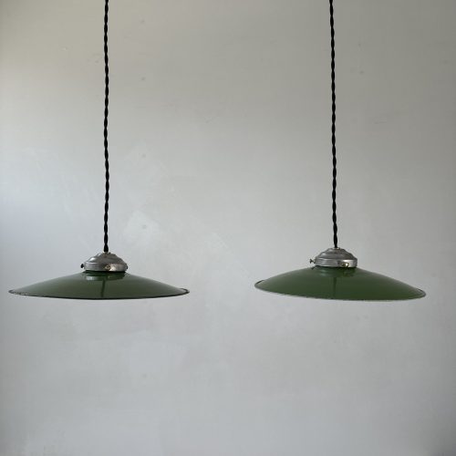 PAIRE SUSPENSIONS EMAILLEES  25 CM / ref : L2016