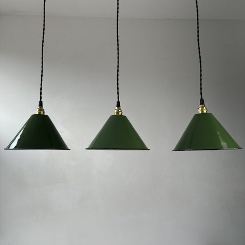 LOT 3 SUSPENSIONS CONIQUES VERTES / ref : L2041