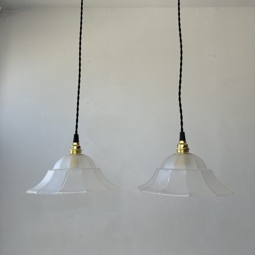 PAIRE SUSPENSIONS ART-DECO / ref : L2075