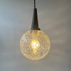 PAIRE SUSPENSIONS EN VERRE  TEXTURE / ref : L2106