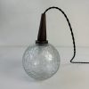 PAIRE SUSPENSIONS EN VERRE  TEXTURE / ref : L2106