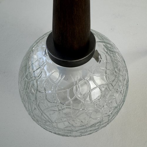 PAIRE SUSPENSIONS EN VERRE  TEXTURE / ref : L2106