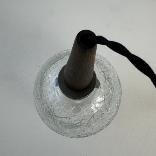 PAIRE SUSPENSIONS EN VERRE  TEXTURE / ref : L2106