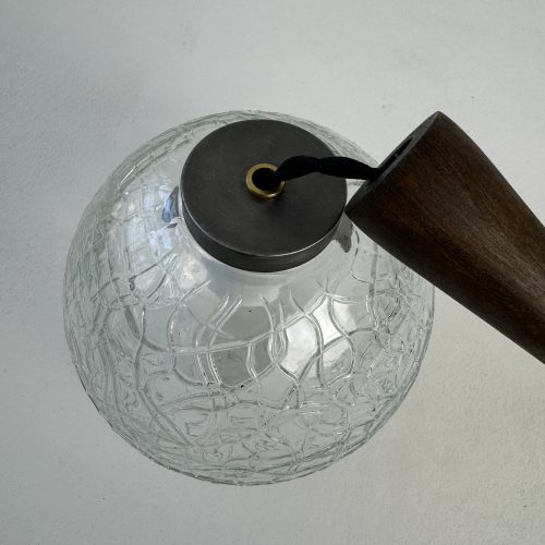 PAIRE SUSPENSIONS EN VERRE  TEXTURE / ref : L2106