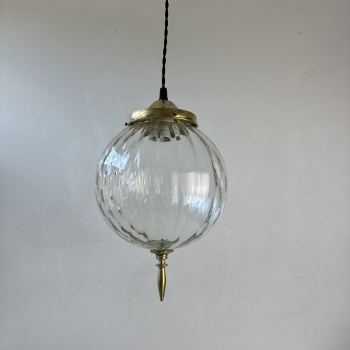 SUSPENSION EN VERRE  ART-DECO / ref : L2108