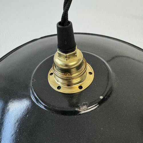PAIRE SUSPENSIONS EMAILLEES NOIRES  / ref : L0788