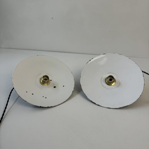 PAIRE SUSPENSIONS EMAILLEES NOIRES  / ref : L0788