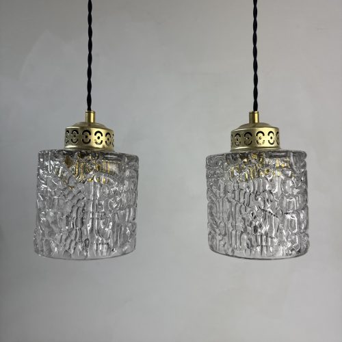 PAIRE DE SUSPENSIONS EN VERRE / ref : L2014