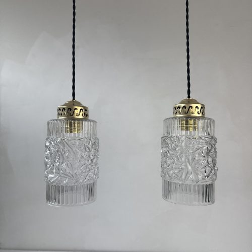PAIRE DE SUSPENSIONS EN VERRE / ref : L2193