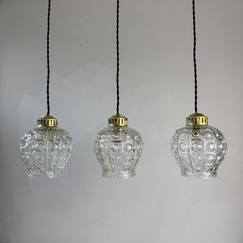 LOT 3 SUSPENSIONS EN VERRE BULLE / ref : L1928