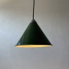 SUSPENSION EMAILLEE VERTE CONIQUE / ref : L2227