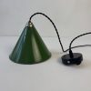 SUSPENSION EMAILLEE VERTE CONIQUE / ref : L2227