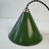 SUSPENSION EMAILLEE VERTE CONIQUE / ref : L2227
