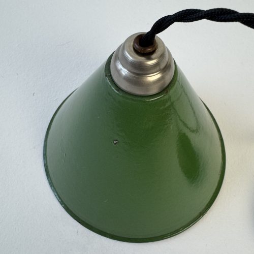SUSPENSION EMAILLEE VERTE CONIQUE / ref : L2227