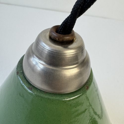 SUSPENSION EMAILLEE VERTE CONIQUE / ref : L2227