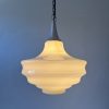 SUSPENSION EN OPALINE ART-DECO / ref : L2116