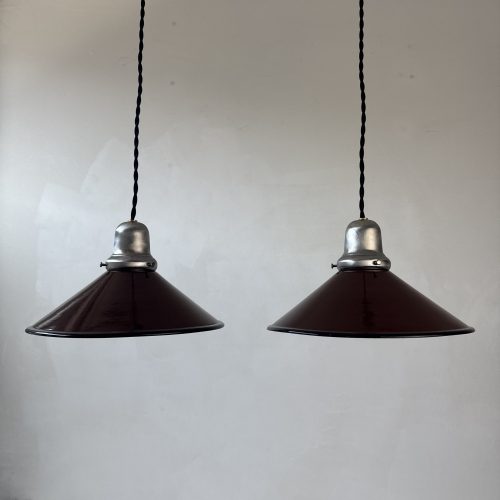 LOT 2 SUSPENSIONS CONIQUES MARRON / ref : L2220