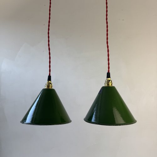 LOT 2 SUSPENSIONS CONIQUES VERTES / ref : L2223