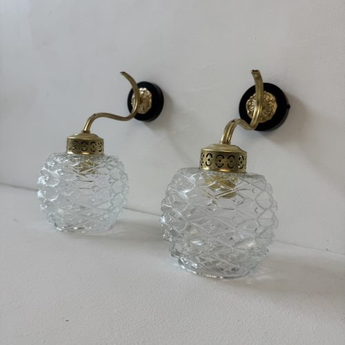 PAIRE D'APPLIQUES VERRE MOULE / ref : L2240