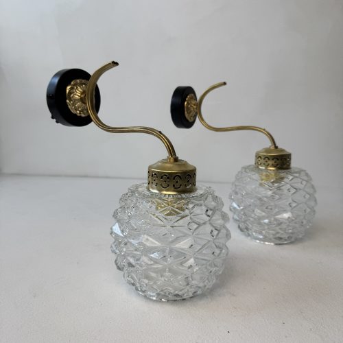 PAIRE D'APPLIQUES VERRE MOULE / ref : L2240