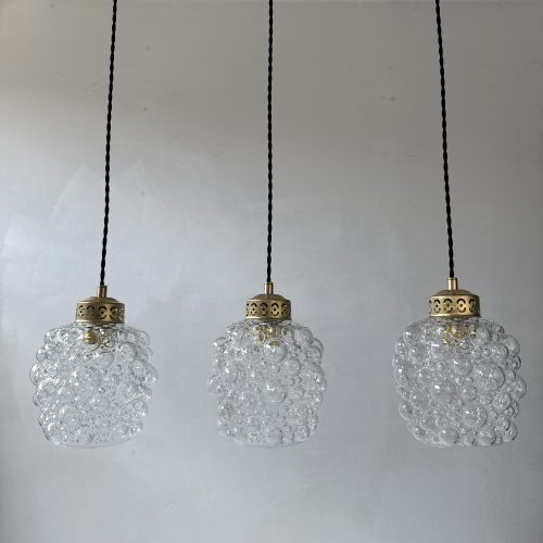 LOT 3 SUSPENSIONS  EN VERRE BULLE  / ref : L2245