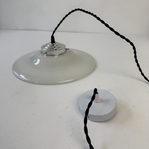 PAIRE SUSPENSIONS OPALINE 30 CM / ref : L2260