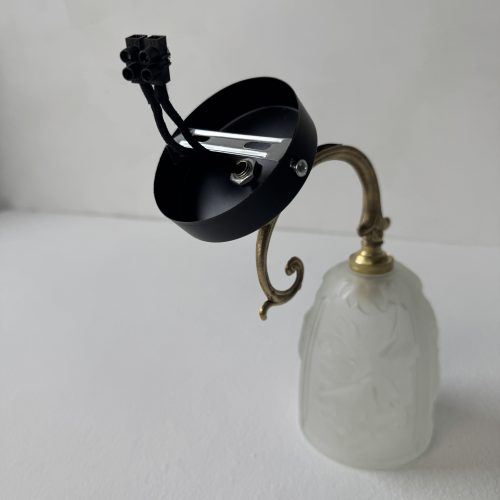 LOT 3 APPLIQUES EN VERRE MOULE  / ref : L2248