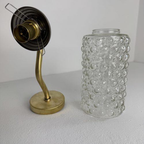 PAIRE D'APPLIQUE EN VERRE BULLE  / ref : L2284
