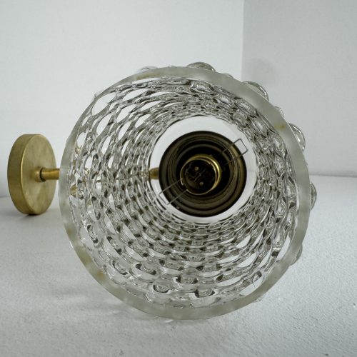 PAIRE D'APPLIQUE EN VERRE BULLE  / ref : L2284