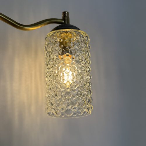 PAIRE D'APPLIQUE EN VERRE BULLE  / ref : L2284