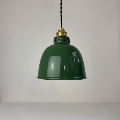 SUSPENSION D’ATELIER EMAILLEE VERTE / ref : L2285