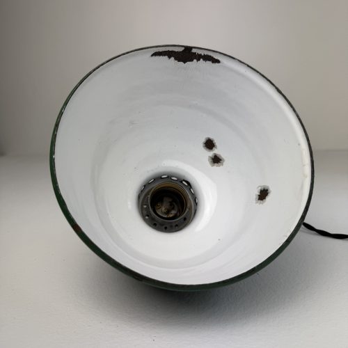 SUSPENSION D’ATELIER EMAILLEE VERTE / ref : L2285