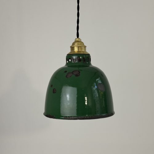 SUSPENSION D’ATELIER EMAILLEE VERTE / ref : L2285