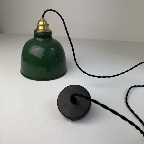 SUSPENSION D’ATELIER EMAILLEE VERTE / ref : L2285