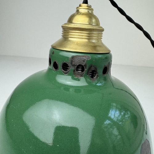 SUSPENSION D’ATELIER EMAILLEE VERTE / ref : L2285