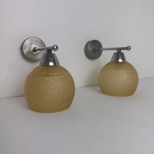 PAIRE D'APPLIQUES COULEUR AMBRE / ref : L2323