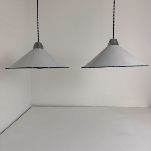 PAIRE DE SUSPENSIONS EMAILLEES CONIQUES  / ref : L2335