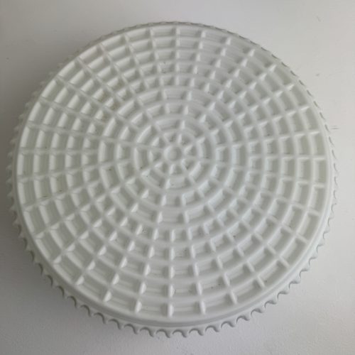 APPLIQUE RONDE EN OPALINE ALVEOLEE / ref : L2359