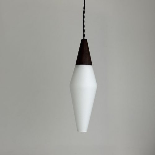 SUSPENSION SCANDINAVE EN OPALINE / ref : L2356
