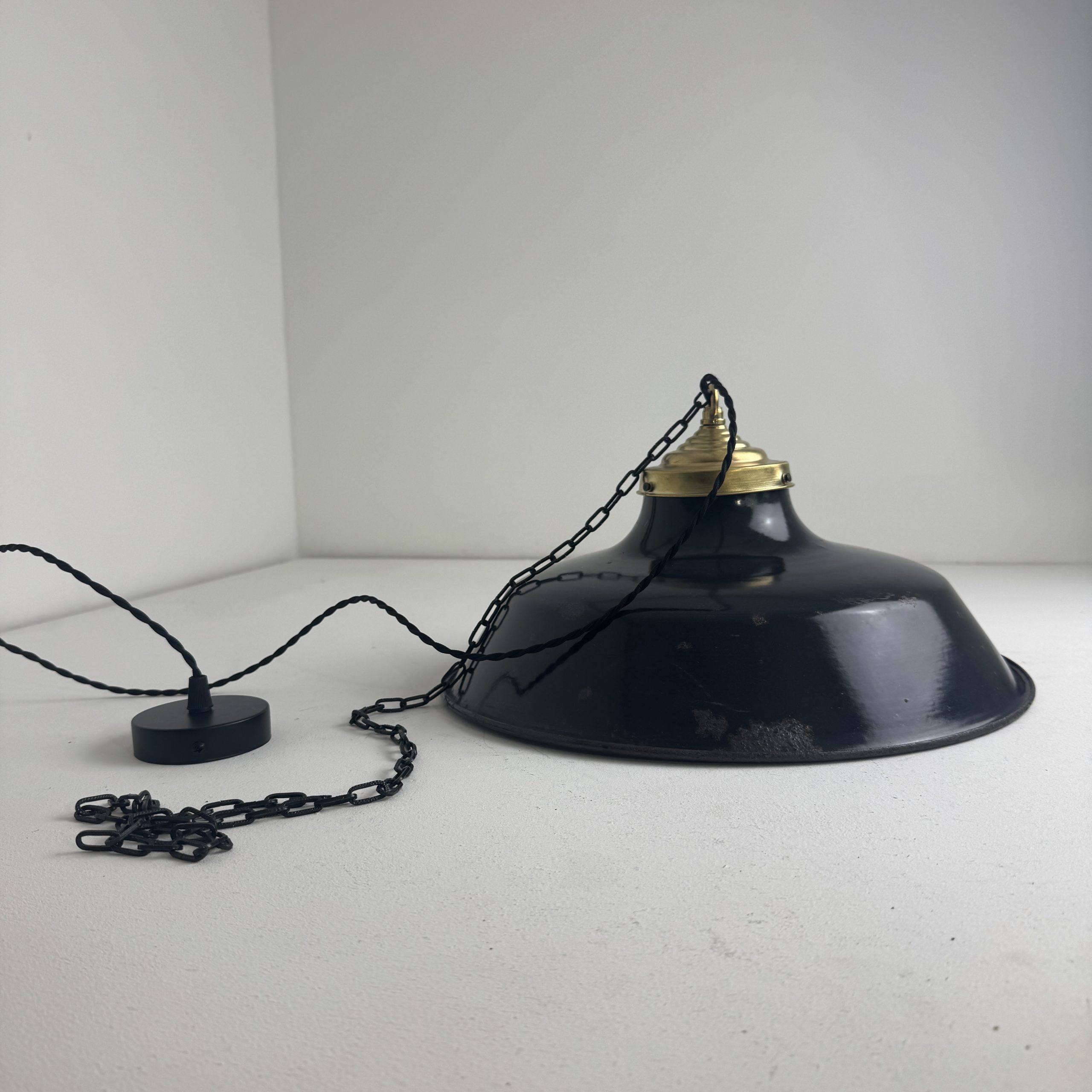 SUSPENSION D'ATELIER EMAILLEE 40 CM / ref : L2402