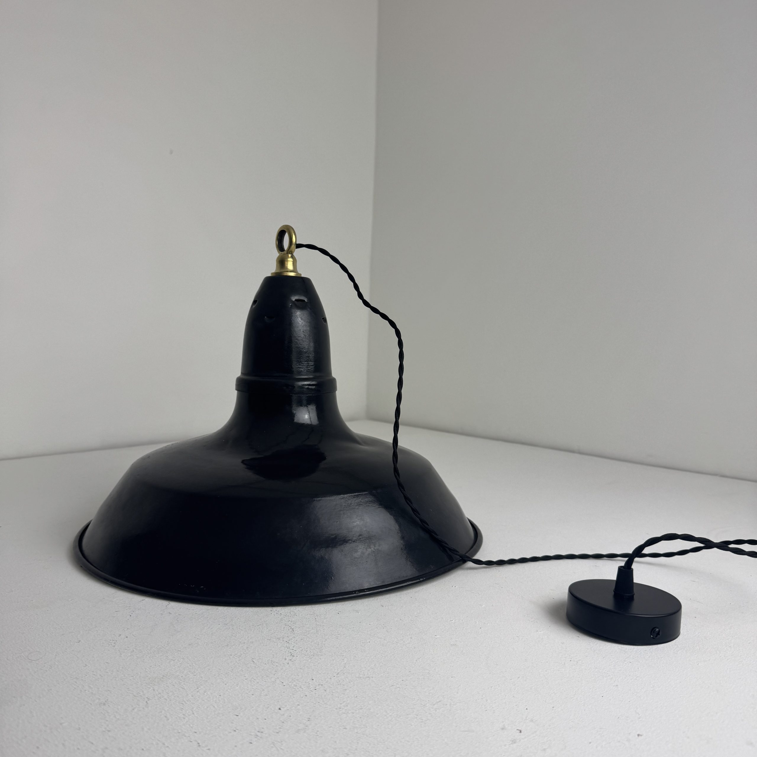 SUSPENSION D'ATELIER EMAILLEE 40 CM / ref : L2403