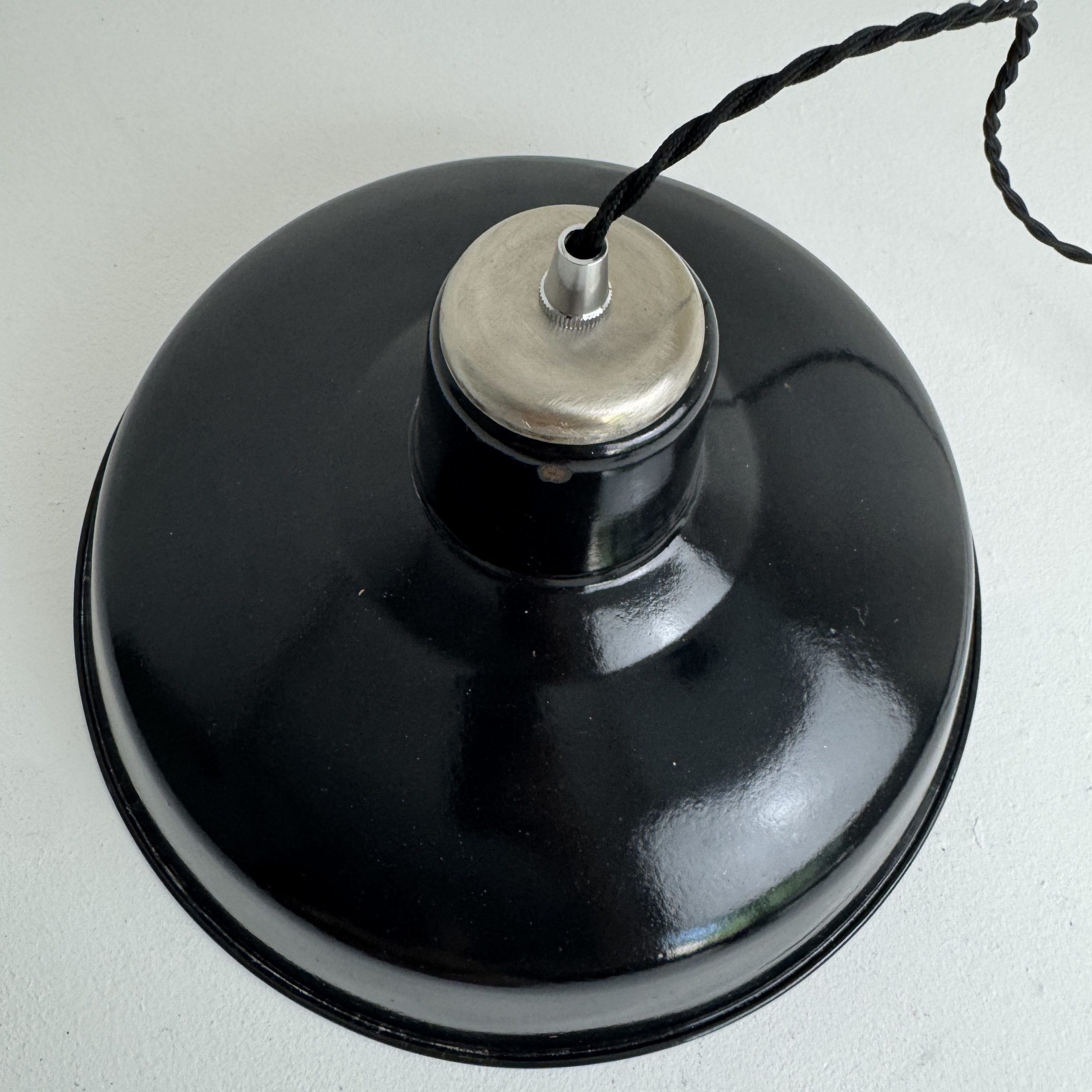 PAIRE SUSPENSIONS D'ATELIER EMAILLÉES / ref : L2390
