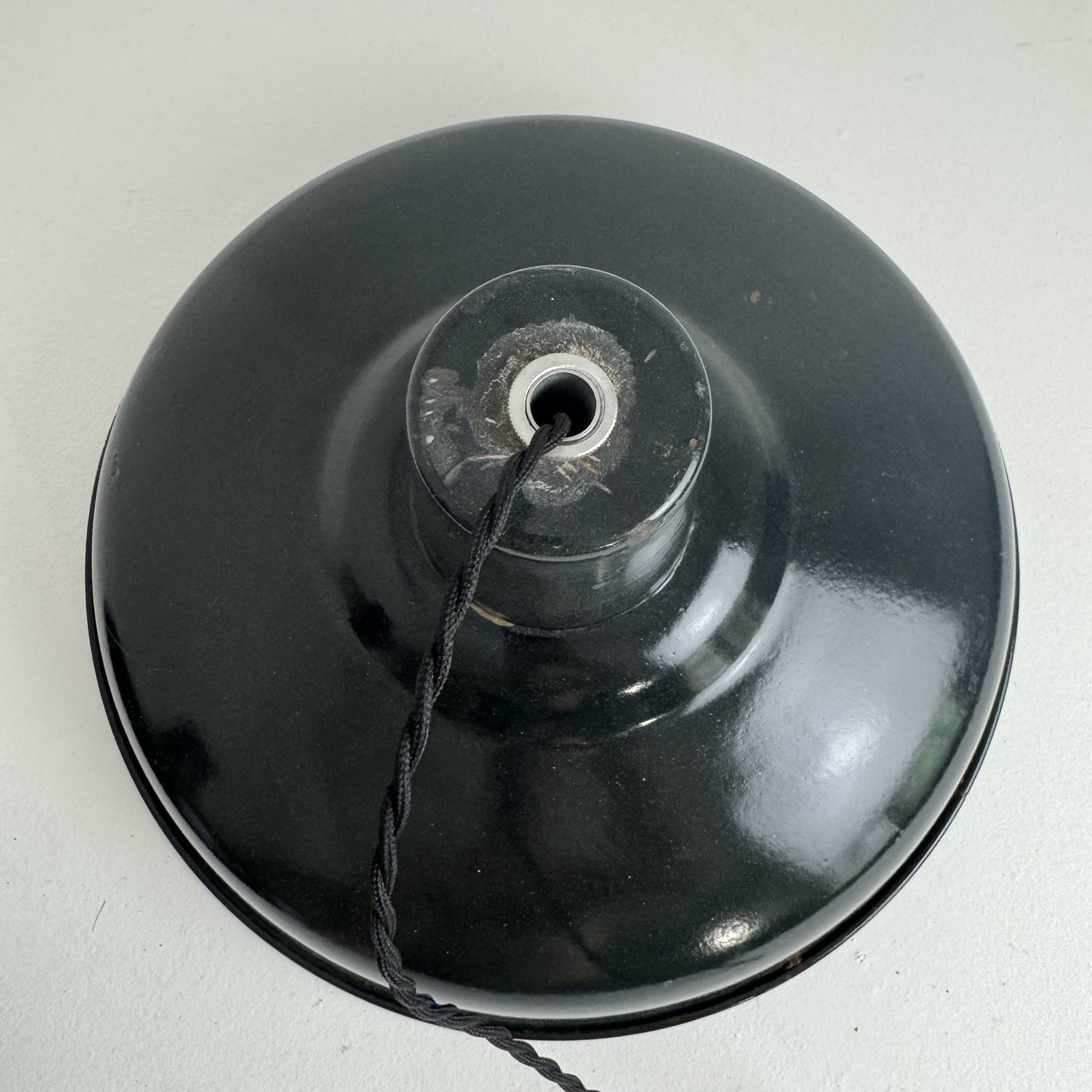 PAIRE SUSPENSIONS D'ATELIER EMAILLÉES / ref : L2406