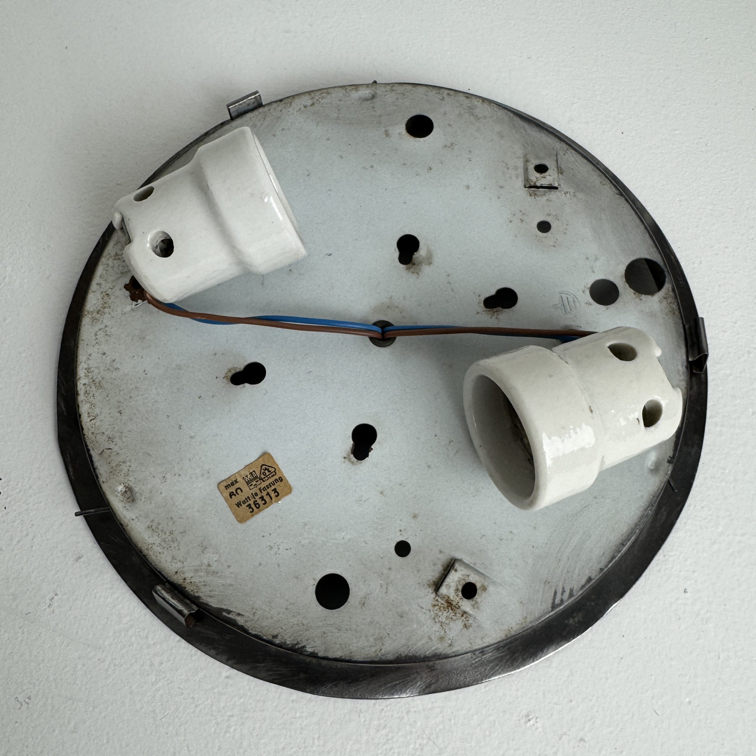 PLAFONNIER SPACE-AGE EN OPALINE "WILA" / ref : L2434